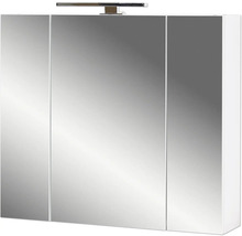 Zrkadlová skrinka s tromi dvierkami a osvetlením