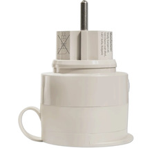 Biela zásuvková redukcia s ochranným kontaktom