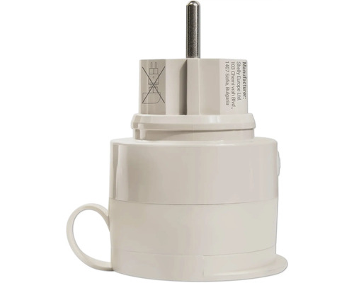 Biela zásuvková redukcia s ochranným kontaktom