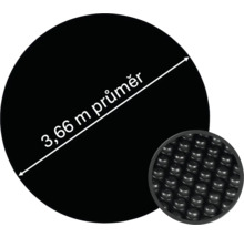 Kruhový kryt trampolíny s priemerom 3,66 metra