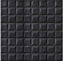 Čierne 3D stenové panely so štvorcovým vzorom