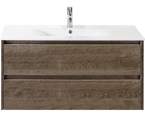 Skrinka pod umývadlo s dvoma zásuvkami a umývadlom na dosku