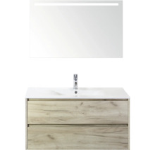 Umývadlová zostava so zrkadlom a dvoma zásuvkami