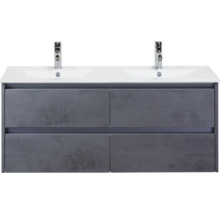 Skrinka pod umývadlo s dvoma umývadlami a štyrmi zásuvkami