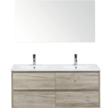 Súprava kúpeľňového nábytku s umývadlovou skrinkou, umývadlom na dosku a zrkadlom