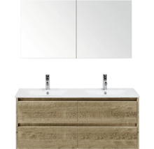 Súprava kúpeľňového nábytku s umývadlovou skrinkou, umývadlom a zrkadlovou skrinkou