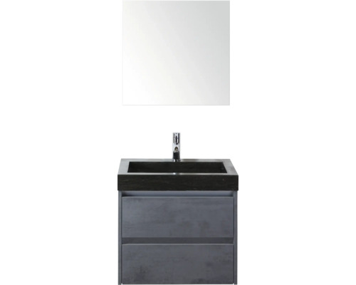 Skrinka pod umývadlo s umývadlom, vodovodnou batériou a zrkadlom