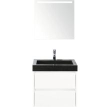 Umývadlo so zrkadlom a osvetlením do kúpeľne