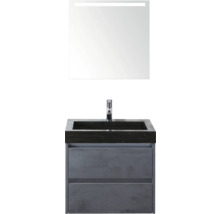 Umývadlo so skrinkou a osvetleným zrkadlom do kúpeľne