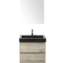 Umyvadlová súprava so zrkadlom, umývadlom, batériou a spodnou skrinkou so zásuvkami