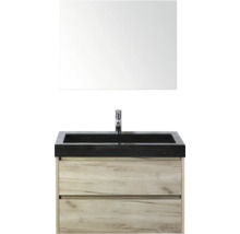 Kombinácia umývadla so zrkadlom, umývadlom, batériou a spodnou skrinkou so zásuvkami