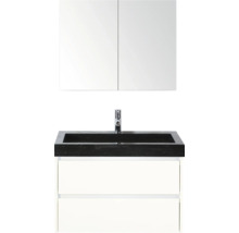 Umývadlová kombinácia s umývadlom, vodovodnou batériou a zrkadlovou skrinkou do kúpeľne