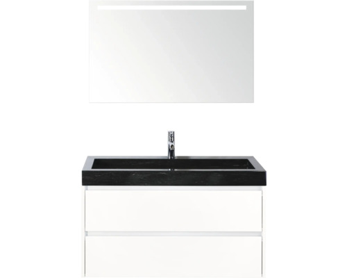 Umývadlová zostava so zrkadlom a spodnou skrinkou