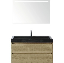 Umývadlová skrinka so zrkadlom a batériou do kúpeľne