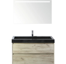 Umyvadlová zostava s umývadlom, batériou a zrkadlom do kúpeľne