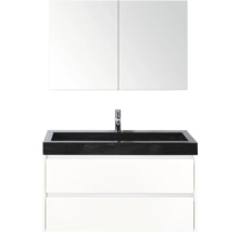 Zostava umývadla so zrkadlovou skrinkou, armatúrou a dvomi zásuvkami