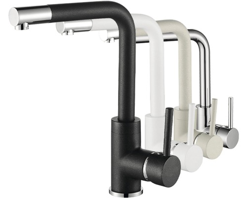 Niekoľko kuchynských batérií v rôznych vyhotoveniach