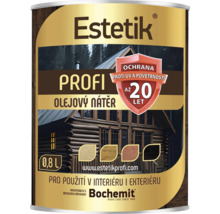 Estetik Profi olejová lazúra na drevo v 0,8-litrovej plechovke pre vnútorné aj vonkajšie použitie