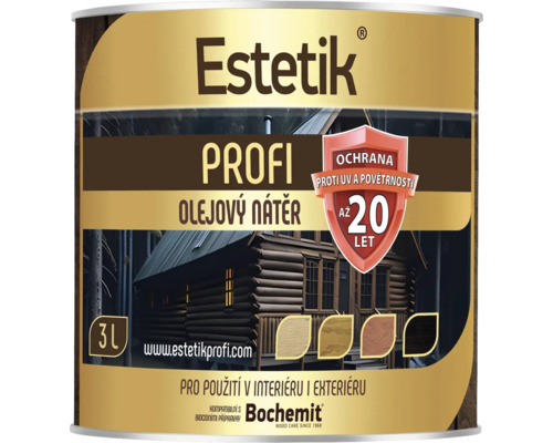 Olejová farba Estetik Profi 3 litre plechovka pre vnútorné a vonkajšie použitie