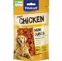 Vitakraft Pure Chicken Mini Cubes pochúťka pre psov s kuracím mäsom v recyklovateľnom obale
