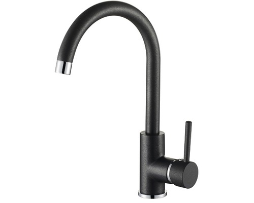 Čierna kuchynská batéria s otočným výtokom