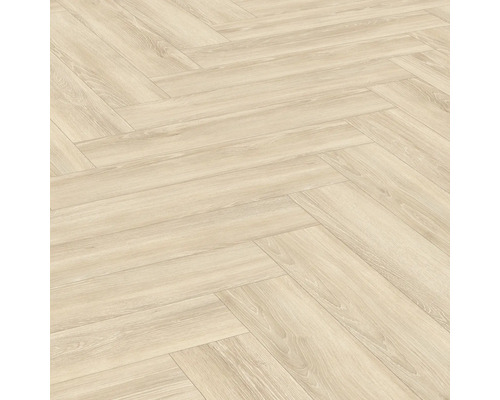 Laminátová podlaha 8.0 Nature Sense EL2161 Svetlá laminátová podlaha položená do vzoru rybej kosti