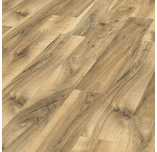 Detail laminátovej podlahy s dreveným vzhľadom