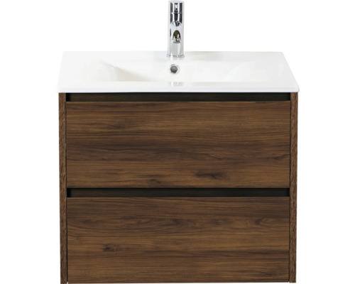 Skrinka pod umývadlo s dvomi zásuvkami a umývadlom na dosku