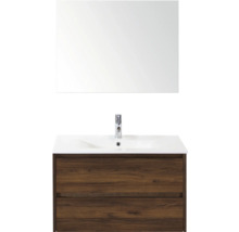 Umývadlová zostava so zrkadlom, umývadlom a spodnou skrinkou so zásuvkami