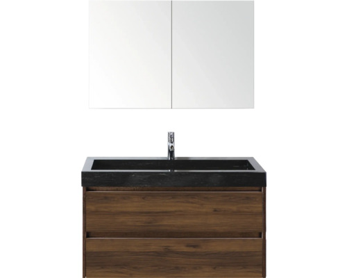 Umývadlová zostava s umývadlom, spodnou skrinkou a zrkadlovou skrinkou