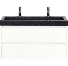 Skrinka pod umývadlo s dvomi zásuvkami a umývadlom na dosku