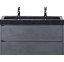 Skrinka pod umývadlo s dvomi zásuvkami a umývadlom na dosku