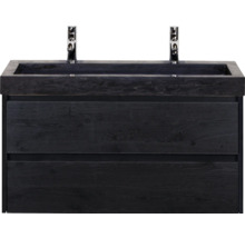 Skrinka pod umývadlo s dvomi zásuvkami a zapusteným umývadlom