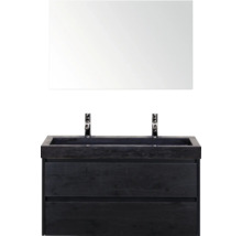 Umývadlová zostava so zrkadlom, spodnou skrinkou, umývadlom a batériami