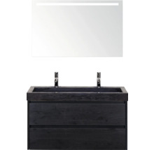 Umyvadlová skrinka so zrkadlom a dvoma zásuvkami