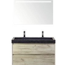 Umyvadlová zostava s umývadlovou skrinkou, umývadlom a zrkadlom