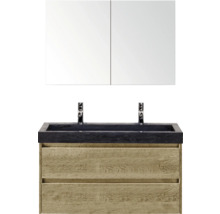 Umývadlová zostava s umývadlovou skrinkou, umývadlom a zrkadlovou skrinkou