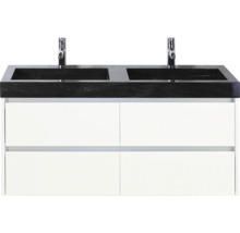 Skrinka pod umývadlo s dvoma umývadlami a štyrmi zásuvkami