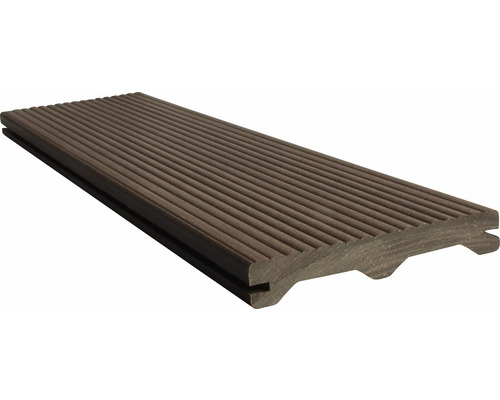 Terasová doska WPC TERAFEST Ring 23 x 137 x 3000 mm tmavohnedá Terasa z kompozitného materiálu s rebrovaným povrchom