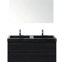 Umývadlová skrinka s dvoma umývadlami, spodná skrinka a zrkadlo