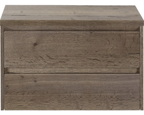 Skrinka pod umývadlo z dreva s dvoma zásuvkami