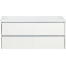 Biela skrinka pod umývadlo so štyrmi zásuvkami