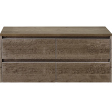 Komoda so štyrmi zásuvkami vo vzhľade dreva