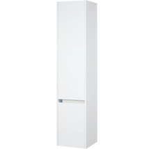 Biela vysoká skrinka s dvomi dvierkami do kúpeľne