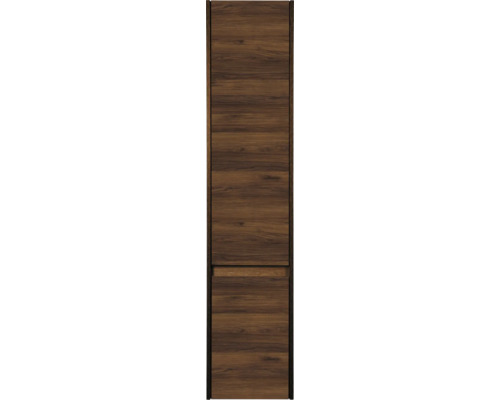 Úzka vysoká skrinka s dreveným vzhľadom