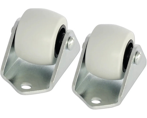 Dve nábytkové kolieska s oceľovým puzdrom