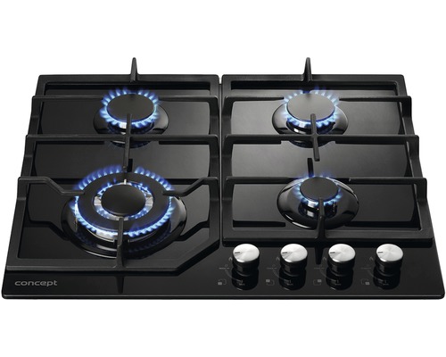 Plynová varná doska so štyrmi horákmi a regulátormi