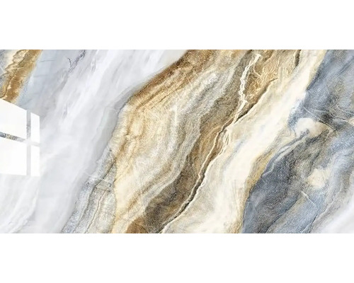 Samolepiaci panel Quarzit císarská modrá 60x30 cm, 2,5 mm - 6 ks Vzor dlaždíc s mramorovým vzhľadom