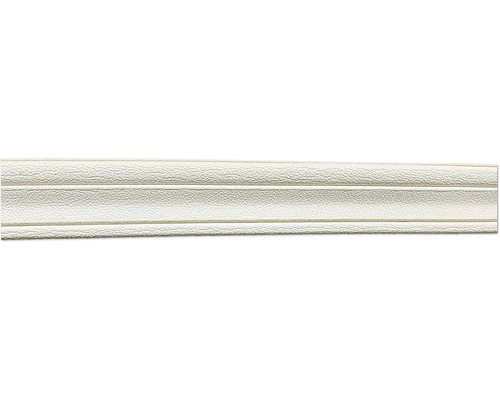 Samolepiaca PVC lišta s koženým vzhľadom biela 8x230 cm Plastová soklová lišta so štruktúrovaným povrchom