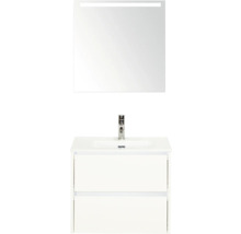 Skrinka pod umývadlo s umývadlom a zrkadlom s osvetlením